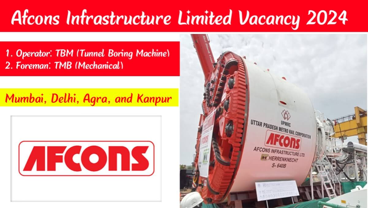 Afcons Infrastructure Limited Vacancy 2024