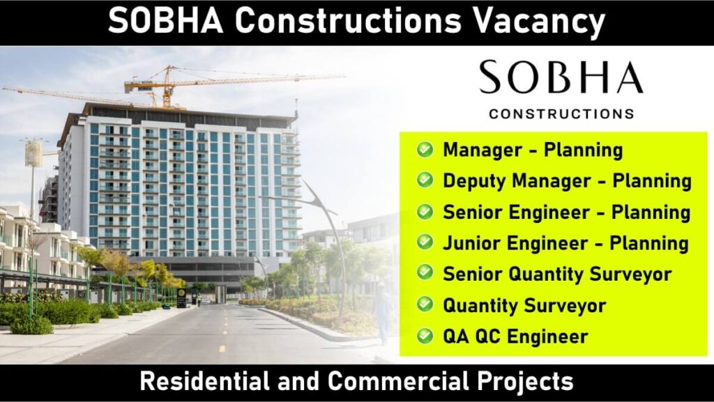 SOBHA Constructions Vacancy