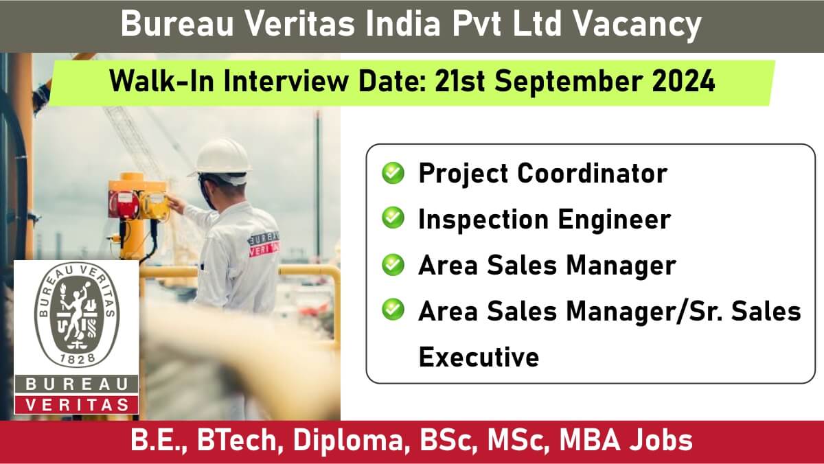 Bureau Veritas India Pvt Ltd Vacancy