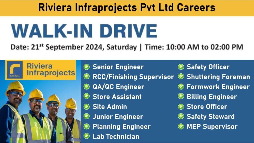 Riviera Infraprojects Pvt Ltd Careers