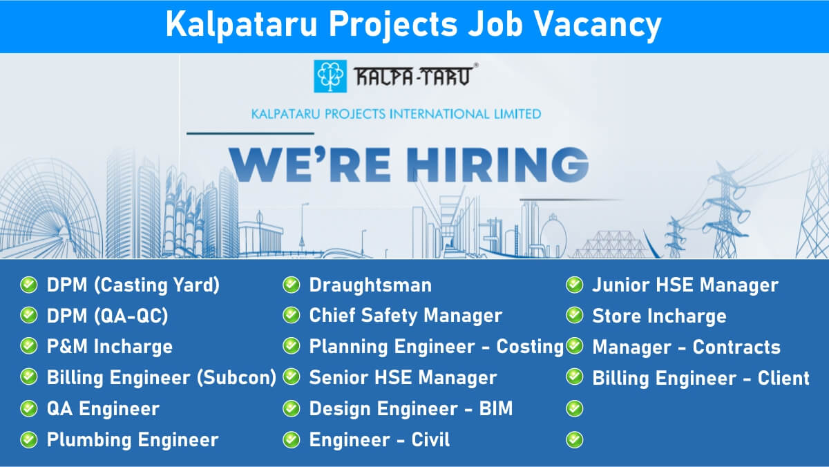 Kalpataru Projects Job Vacancy