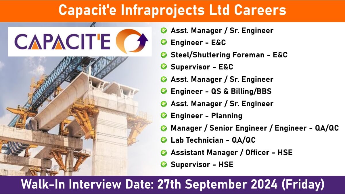 Capacit'e Infraprojects Ltd Careers