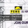 PEMS Engineering Urgent Hiring 2024 | for Site Engineer – Electrical And Site Engineer – Civil