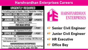 Harshvardhan Enterprises Careers: Recruitment for Building Project in Nashik, Dhule, Nandurbar, and A. Nagar | Civil Engineering Jobs