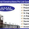 Samal Constructions Pvt Ltd Careers