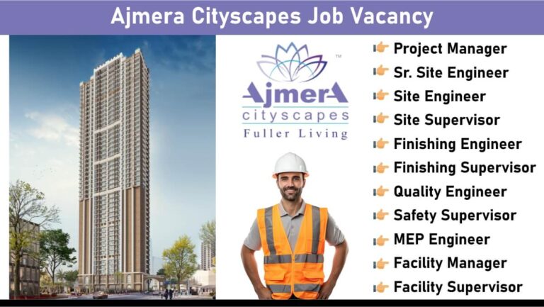 Ajmera Cityscapes Job Vacancy