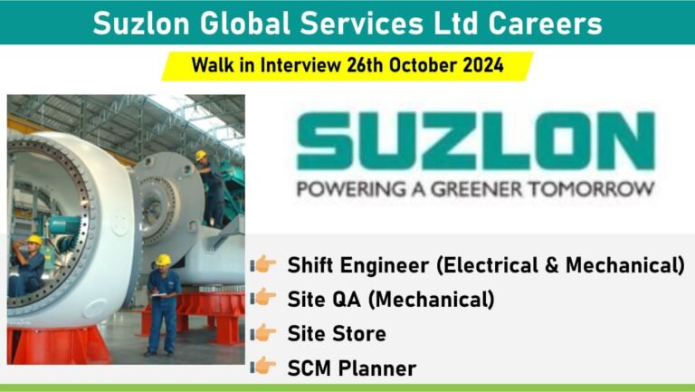 Suzlon Global Services Ltd Careers