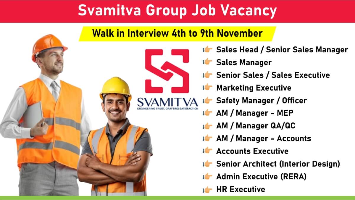 Svamitva Group Job Vacancy