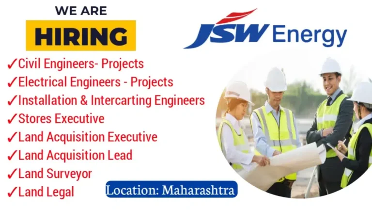 JSW Energy Limited Mega Walk-In Interview 2024 | Date : 12th & 13th November, 2024