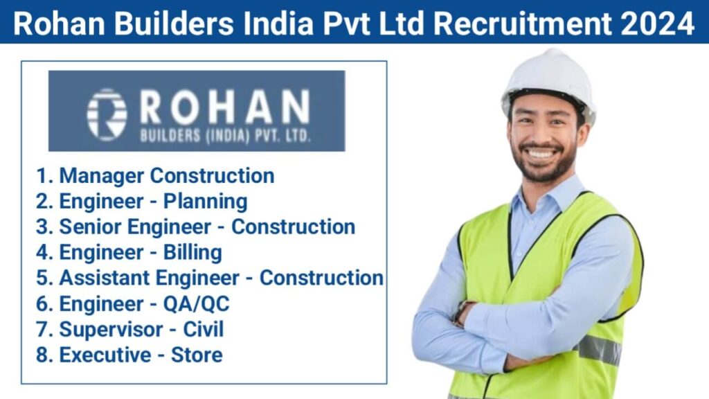 Rohan Builders India Pvt Ltd Recruitment 2024