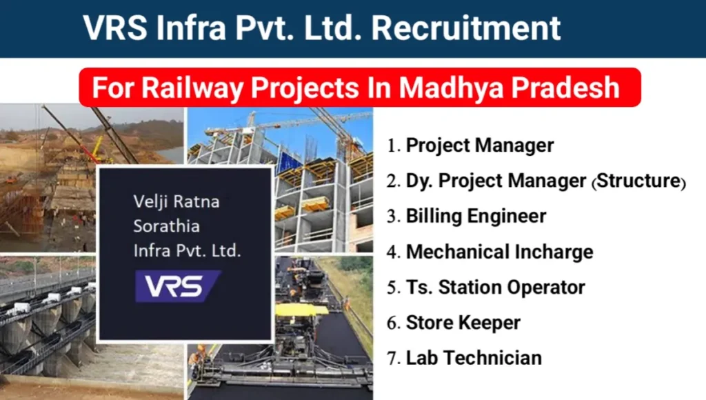 VRS Infra Pvt. Ltd Recruitment 2024 | Construction Jobs In Madhya Pradesh