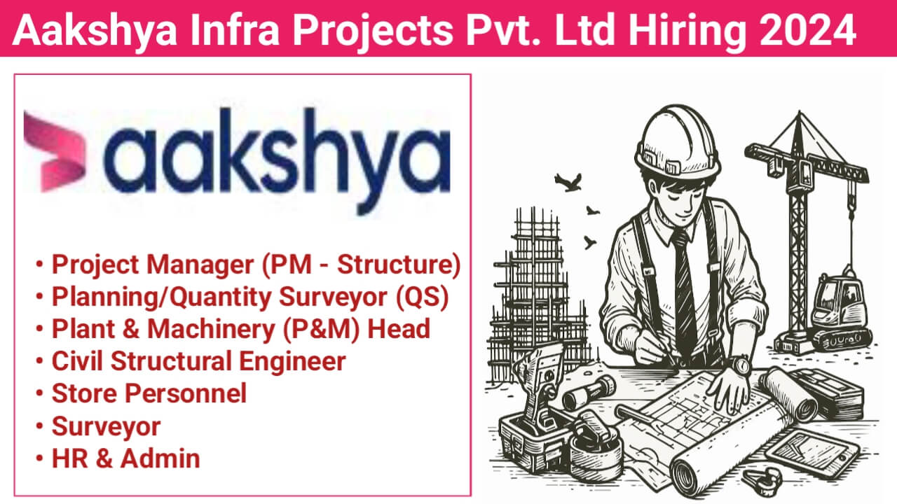 Aakshya Infra Projects Pvt Ltd Hiring 2024