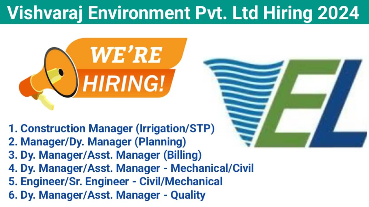 Vishvaraj Environment Pvt Ltd Hiring 2024