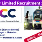 NCC Limited Recruitment 2024 | for Bangalore Region – BMRCL/Metro Projects