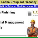 Lodha Group Job Vacancy