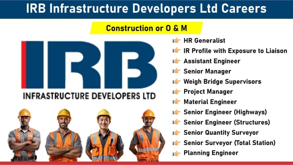 IRB Infrastructure Developers Ltd Careers