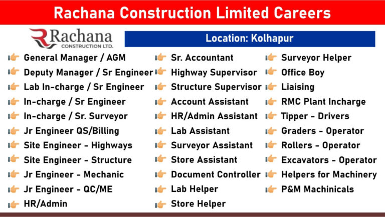 Rachana Construction Limited Careers