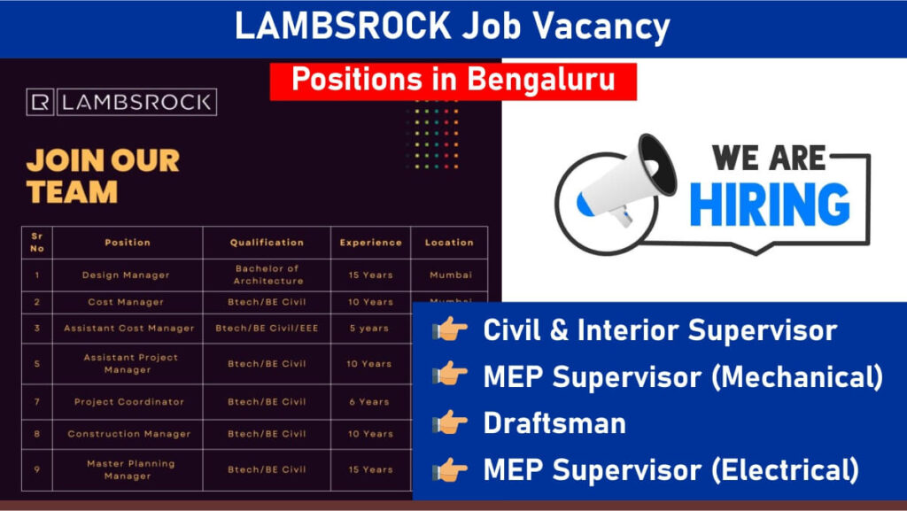 LAMBSROCK Job Vacancy