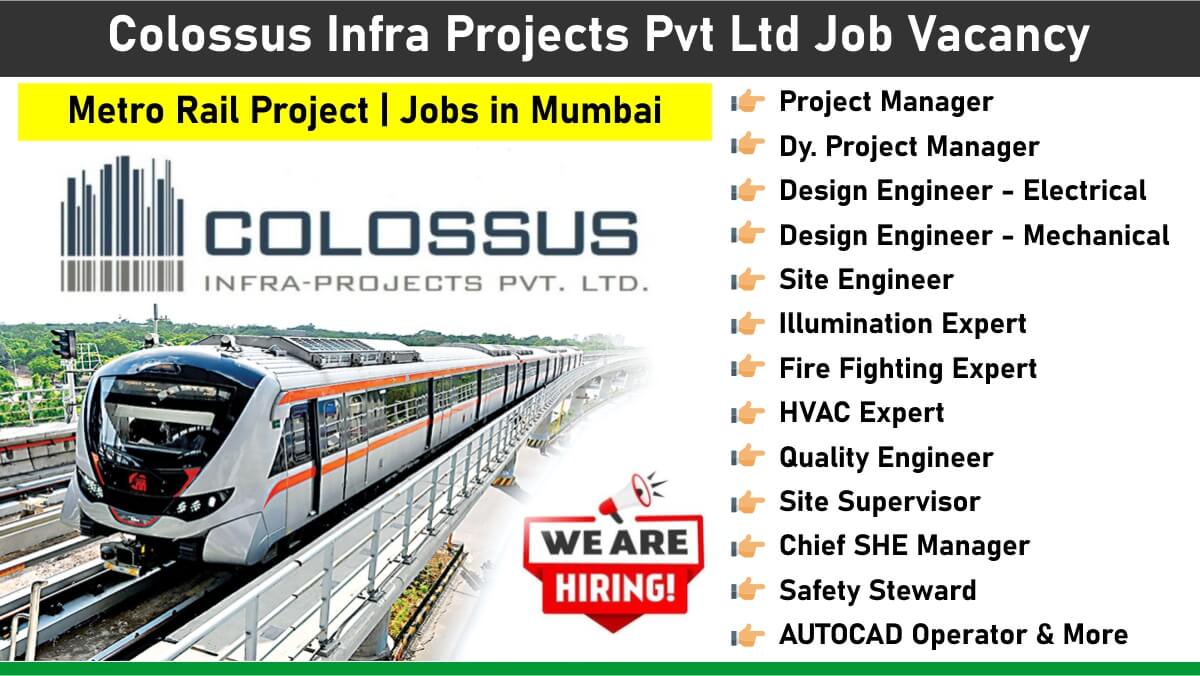 Colossus Infra Projects Pvt Ltd Job Vacancy