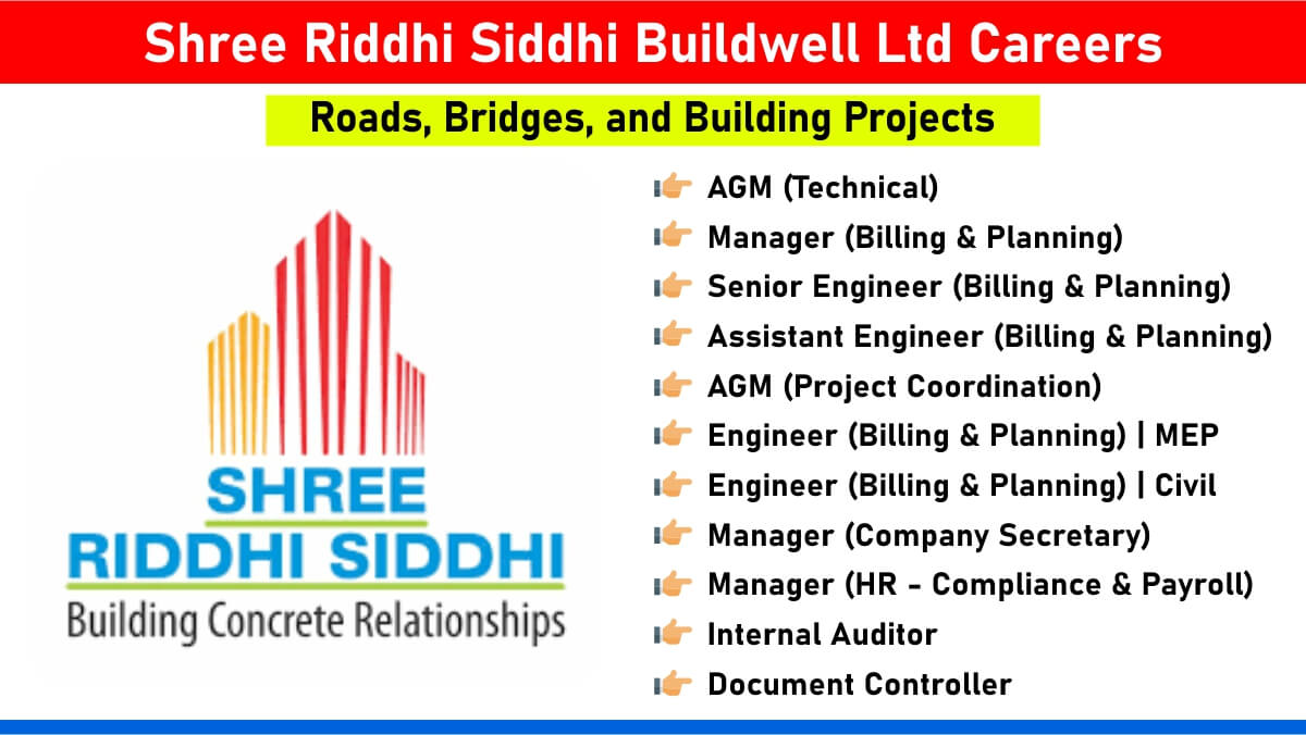 Shree Riddhi Siddhi Buildwell Ltd Careers