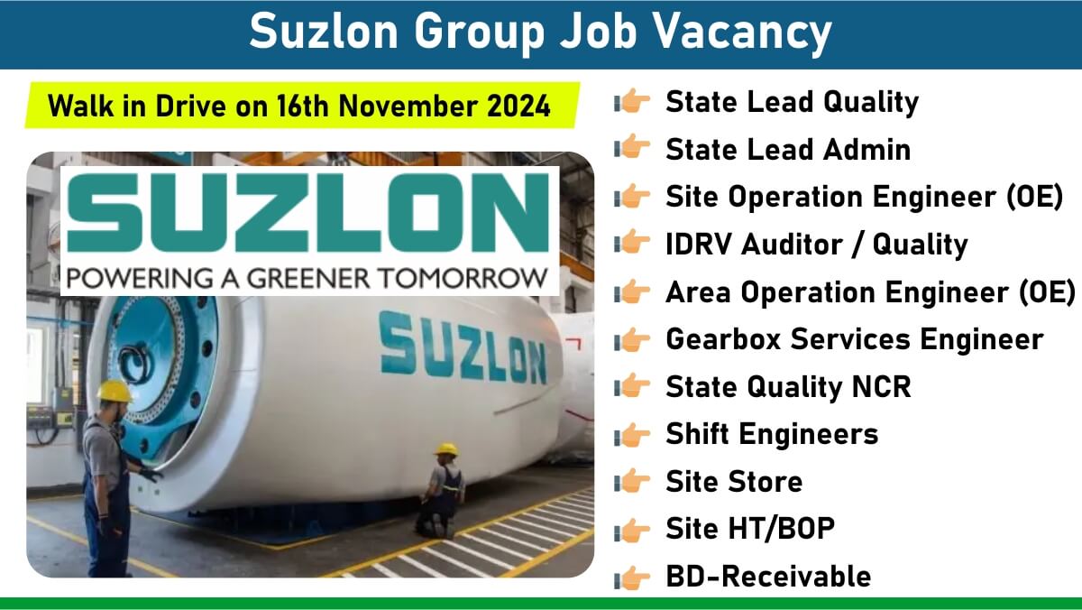 Suzlon Group Job Vacancy