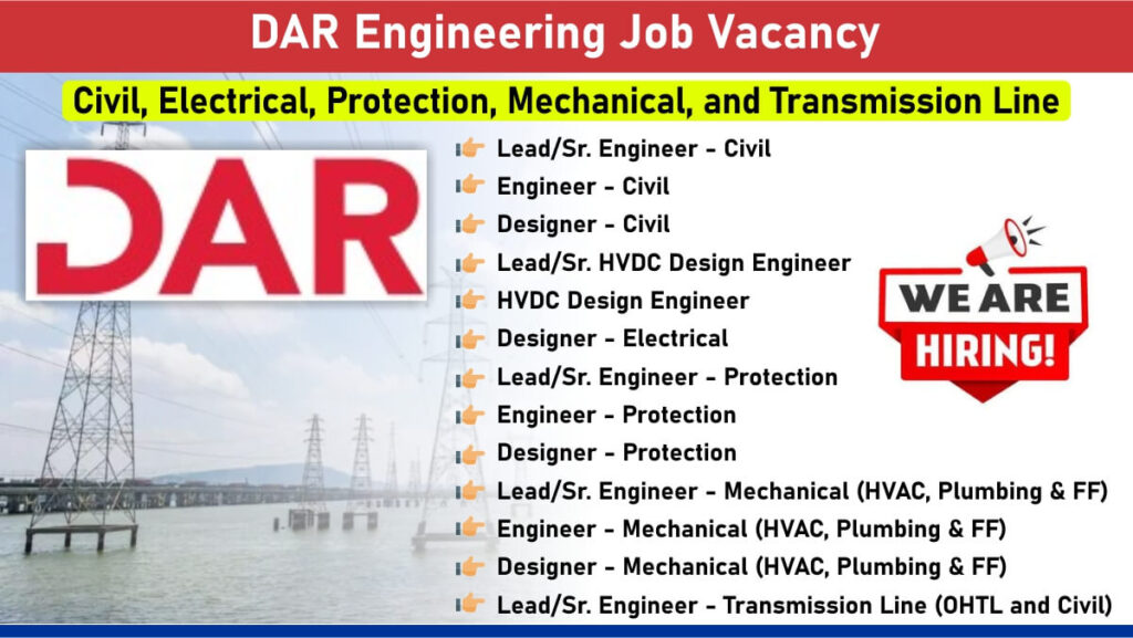 DAR Engineering Job Vacancy