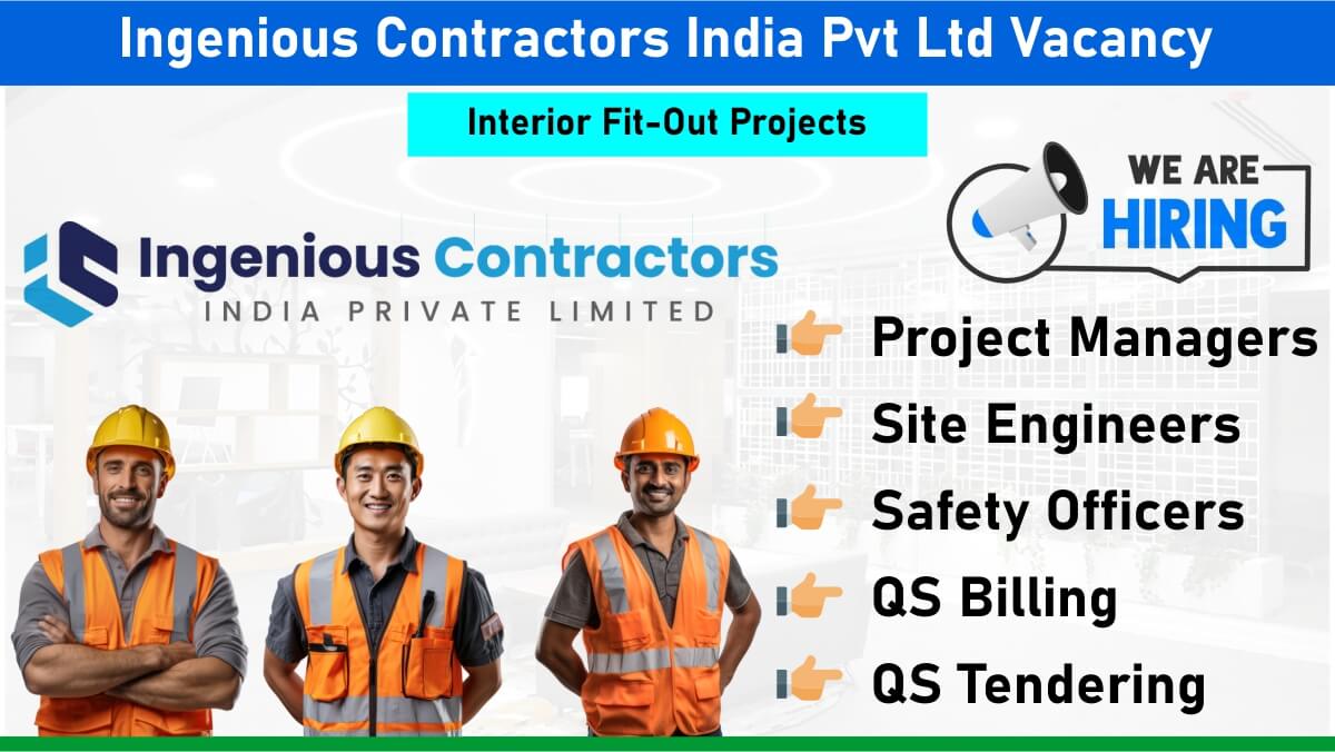 Ingenious Contractors India Pvt Ltd Vacancy