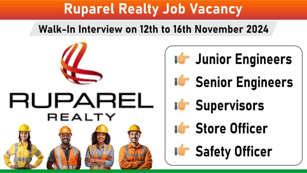 Ruparel Realty Job Vacancy