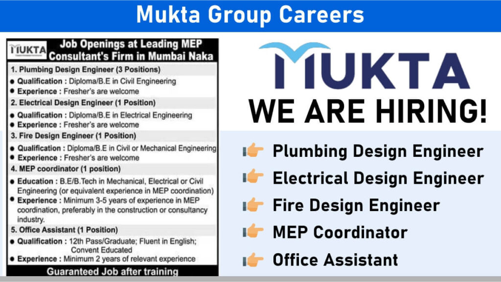 Mukta Group Careers