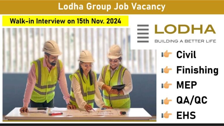 Lodha Group Job Vacancy