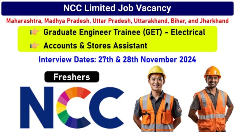 NCC Limited Job Vacancy