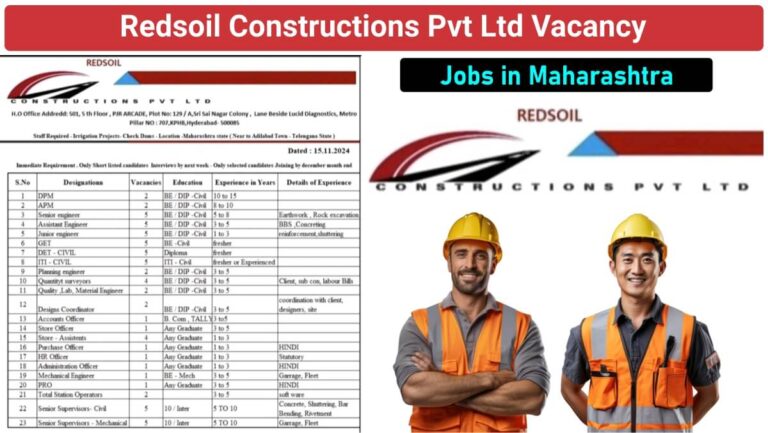 Redsoil Constructions Pvt Ltd Vacancy