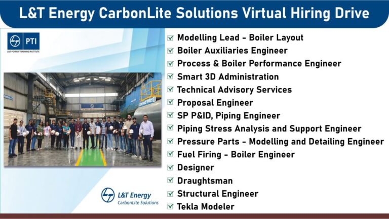 L&T Energy CarbonLite Solutions Virtual Hiring Drive