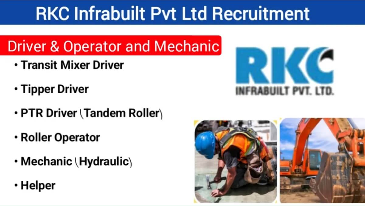 RKC Infrabuilt Pvt Ltd Job Vacancy