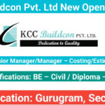 KCC Buildcon Pvt. Ltd New Opening 2024 | Job Location: Gurugram, Sector-67