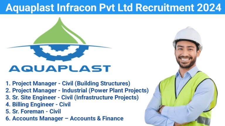 Aquaplast Infracon Pvt Ltd Recruitment 2024