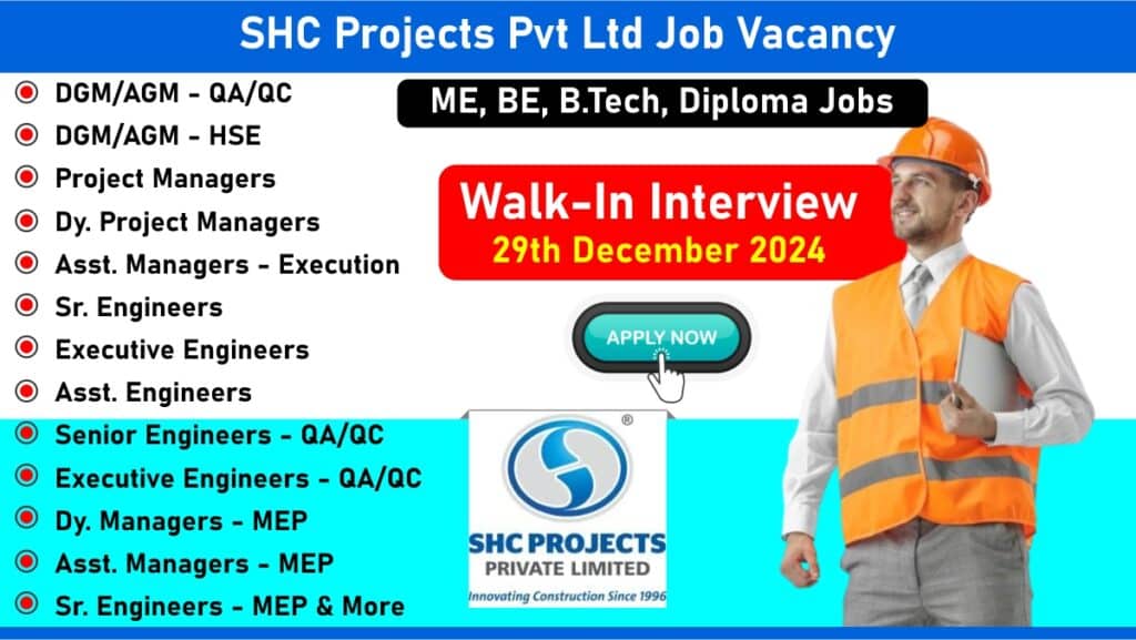 SHC Projects Pvt Ltd Job Vacancy