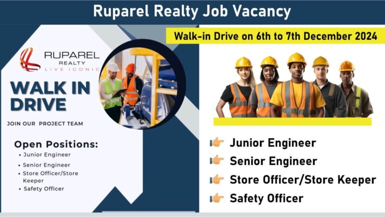 Ruparel Realty Job Vacancy