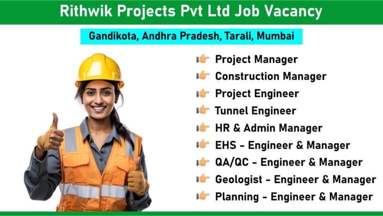 Rithwik Projects Pvt Ltd Job Vacancy