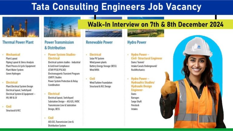 Tata Consulting Engineers Job Vacancy