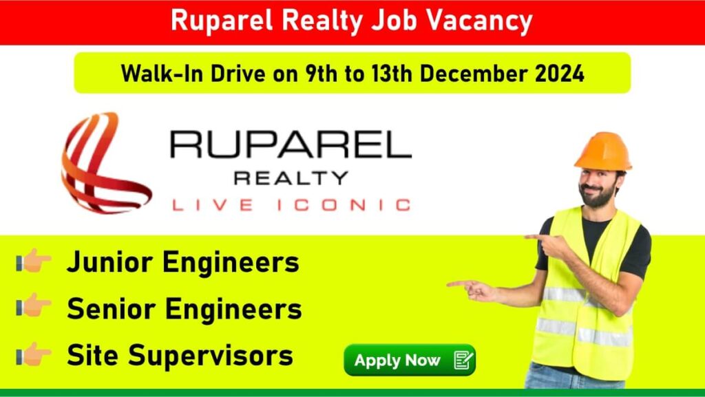 Ruparel Realty Job Vacancy