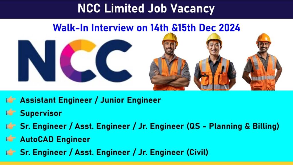 NCC Limited Job Vacancy