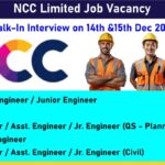 NCC Limited Job Vacancy