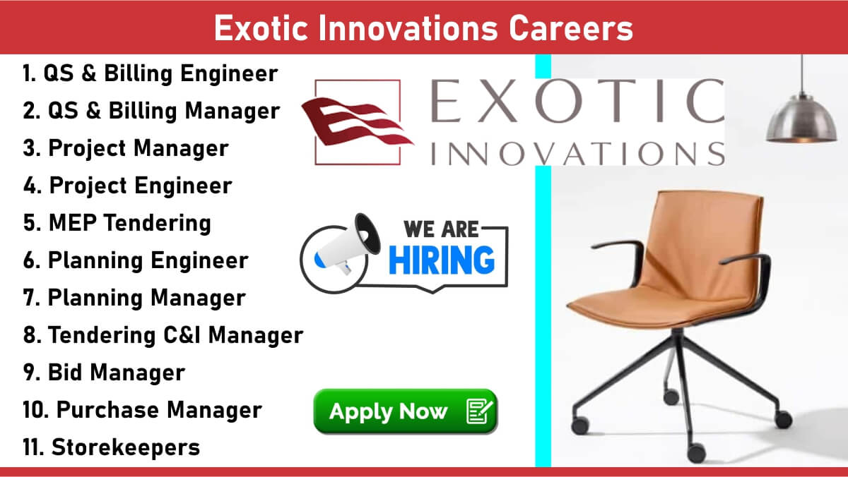 Exotic Innovations Job Vacancy