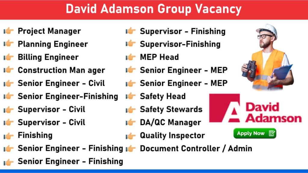 David Adamson Group Job Vacancy