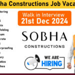 Sobha Constructions Job Vacancy