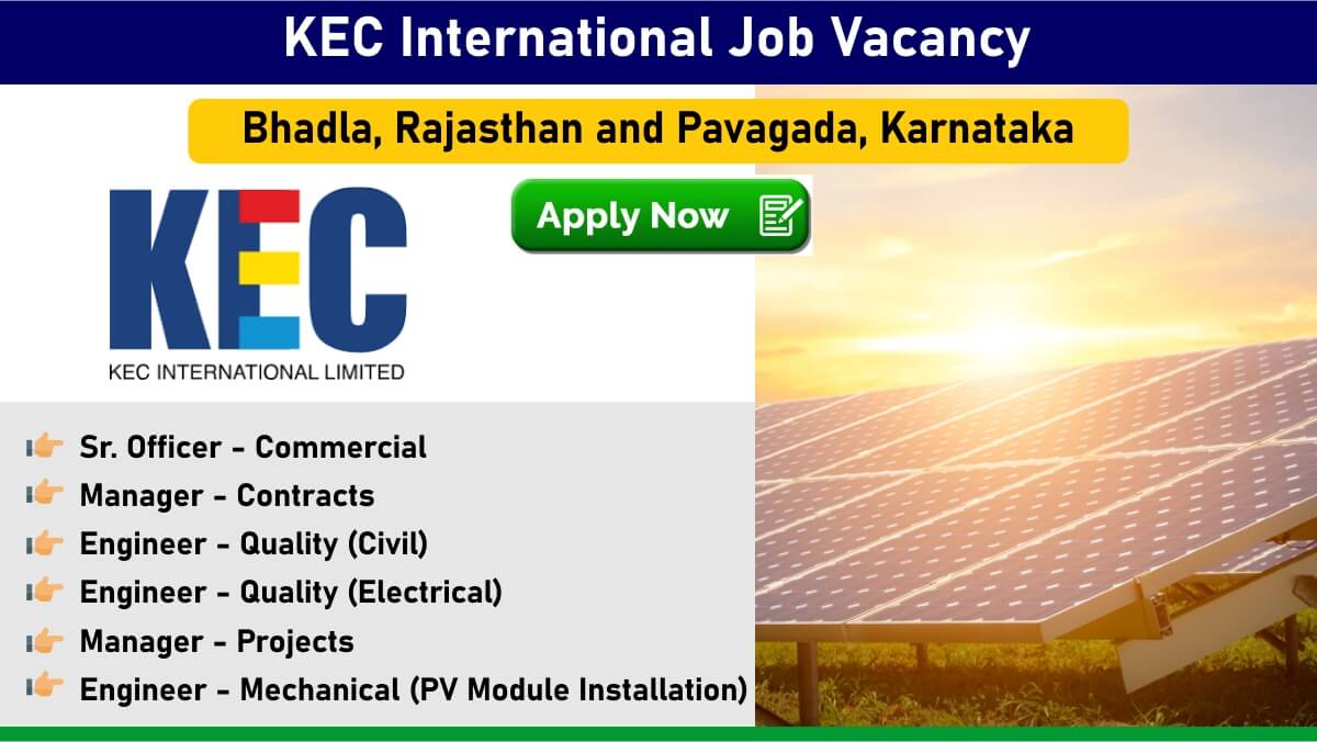 KEC International Job Vacancy