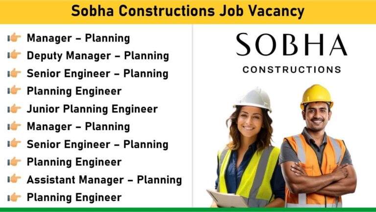 Sobha Constructions Job Vacancy