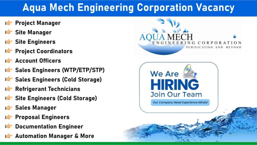 Aqua Mech Engineering Corporation Vacancy