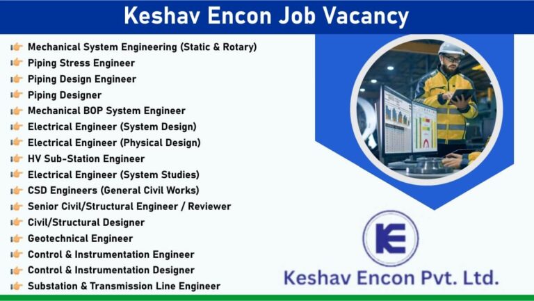 Keshav Encon Job Vacancy